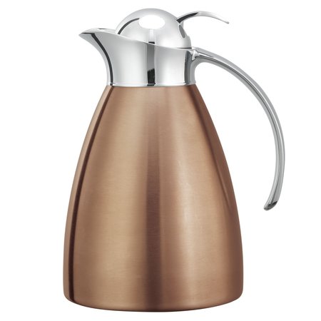 Service Ideas Marquette Series Push Button Stainless Vacuum Insulated Carafe, 33.8 Ounce, Rose Gold MAR10BSPBRG